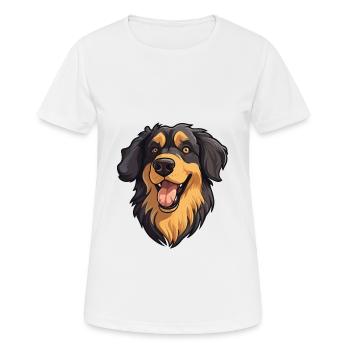 Race de chien de berger des Carpates Cartoon Kawaii Illus - T-shirt respirant Femme - blanc - Devant - AI Model Female 172 dark (172cm)