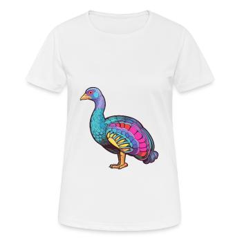 Pintade colorée aquarelle dessin animé Kawaii Ani - T-shirt respirant Femme - blanc - Devant - AI Model Female 172 dark (172cm)