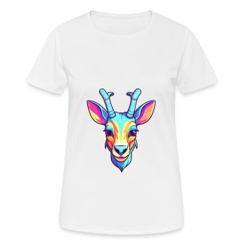Antilope Buntes Aquarell Cartoon Kawaii Tier - Frauen T-Shirt atmungsaktiv - Weiß - Vorne - AI Model Female 172 dark (172cm)