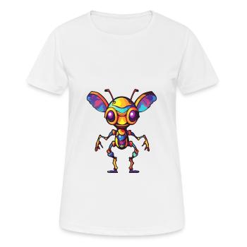 Ant Colorful Watercolor Cartoon Kawaii Animal - Women's Breathable T-Shirt - white - Front - AI Model Female 172 dark (172cm)