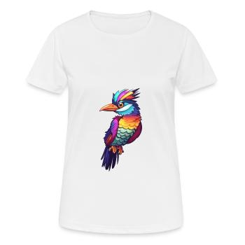 Pic Aquarelle Colorée Dessin Animé Kawaii Anim - T-shirt respirant Femme - blanc - Devant - AI Model Female 172 dark (172cm)