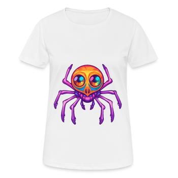 Araignée Aquarelle Colorée Dessin Animé Kawaii Animal - T-shirt respirant Femme - blanc - Devant - AI Model Female 172 dark (172cm)