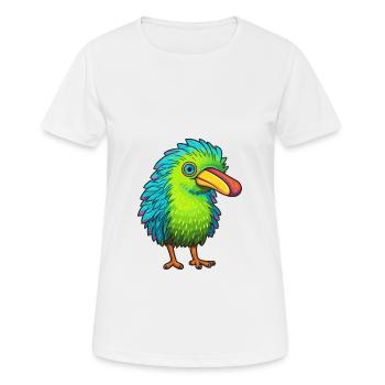 Kiwi Buntes Aquarell Cartoon Kawaii Tier - Frauen T-Shirt atmungsaktiv - Weiß - Vorne - AI Model Female 172 dark (172cm)