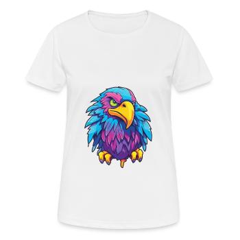 Eagle Colorful Watercolor Cartoon Kawaii Animal - Women's Breathable T-Shirt - white - Front - AI Model Female 172 dark (172cm)