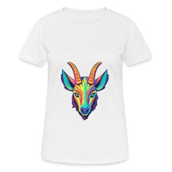 Oryx coloré aquarelle dessin animé Kawaii Animal - T-shirt respirant Femme - blanc - Devant - AI Model Female 172 dark (172cm)