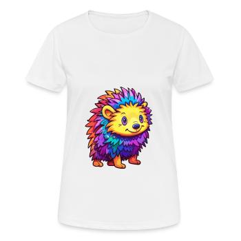Igel Buntes Aquarell Cartoon Kawaii Tier - Frauen T-Shirt atmungsaktiv - Weiß - Vorne - AI Model Female 172 dark (172cm)