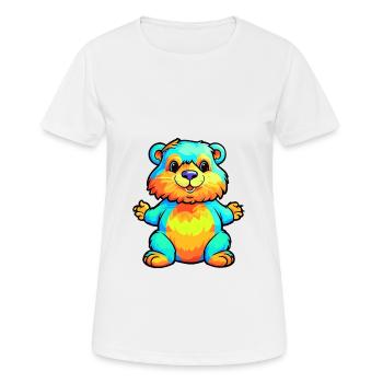 Beaver Colorful Watercolor Cartoon Kawaii Animal - Women's Breathable T-Shirt - white - Front - AI Model Female 172 dark (172cm)