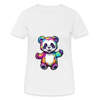 Panda Buntes Aquarell Cartoon Kawaii Tier - Frauen T-Shirt atmungsaktiv - Weiß - Vorne - AI Model Female 172 dark (172cm)