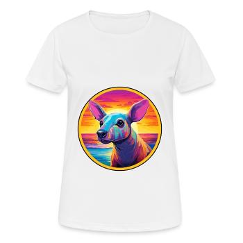 Aardvark Colorful Watercolor Cartoon Kawaii Animal - Women's Breathable T-Shirt - white - Front - AI Model Female 172 dark (172cm)