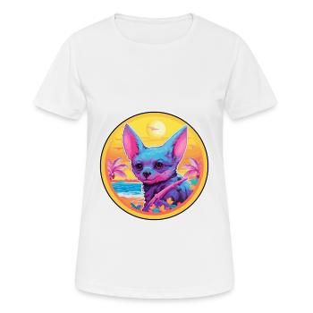 Fledermaus buntes Aquarell Cartoon Kawaii Tier - Frauen T-Shirt atmungsaktiv - Weiß - Vorne - AI Model Female 172 dark (172cm)