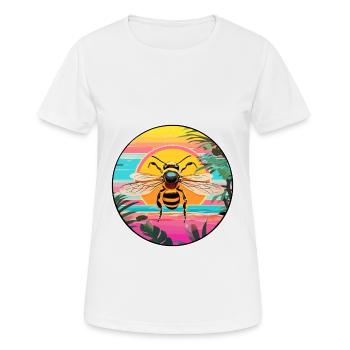 Biene buntes Aquarell Cartoon Kawaii Tier - Frauen T-Shirt atmungsaktiv - Weiß - Vorne - AI Model Female 172 dark (172cm)