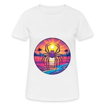 Araignée Aquarelle Colorée Dessin Animé Kawaii Animal - T-shirt respirant Femme - blanc - Devant - AI Model Female 172 dark (172cm)