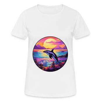 Orca Buntes Aquarell Cartoon Kawaii Tier - Frauen T-Shirt atmungsaktiv - Weiß - Vorne - AI Model Female 172 dark (172cm)