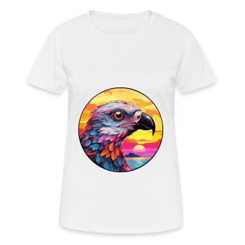 Cuckoo Colorful Watercolor Cartoon Kawaii Animal - Women's Breathable T-Shirt - white - Front - AI Model Female 172 dark (172cm)