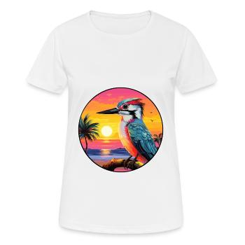 Pic Aquarelle Colorée Dessin Animé Kawaii Pet - T-shirt respirant Femme - blanc - Devant - AI Model Female 172 dark (172cm)