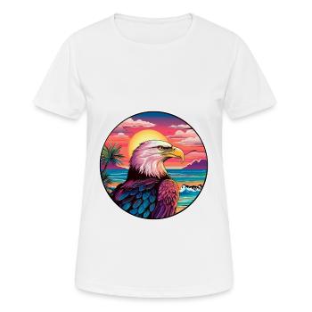 Adler Buntes Aquarell Cartoon Kawaii Tier - Frauen T-Shirt atmungsaktiv - Weiß - Vorne - AI Model Female 172 dark (172cm)