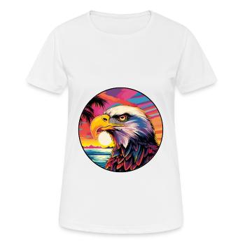 Adler Buntes Aquarell Cartoon Kawaii Tier - Frauen T-Shirt atmungsaktiv - Weiß - Vorne - AI Model Female 172 dark (172cm)