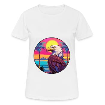Adler Buntes Aquarell Cartoon Kawaii Tier - Frauen T-Shirt atmungsaktiv - Weiß - Vorne - AI Model Female 172 dark (172cm)