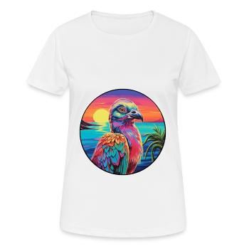 perdrix coloré aquarelle dessin animé Kawaii animal de compagnie - T-shirt respirant Femme - blanc - Devant - AI Model Female 172 dark (172cm)