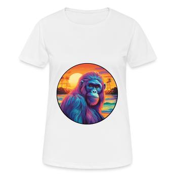 Orang-Utan Buntes Aquarell Cartoon Kawaii Haustier - Frauen T-Shirt atmungsaktiv - Weiß - Vorne - AI Model Female 172 dark (172cm)