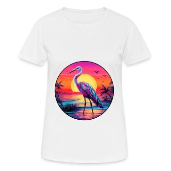 Ibis Colorful Watercolor Cartoon Kawaii Animal - Women's Breathable T-Shirt - white - Front - AI Model Female 172 dark (172cm)