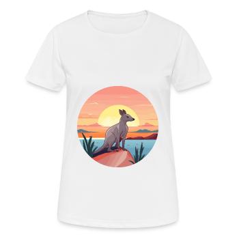 Aardvark Colorful Watercolor Cartoon Kawaii Animal - Women's Breathable T-Shirt - white - Front - AI Model Female 172 dark (172cm)