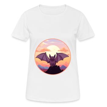 Fledermaus Buntes Aquarell Cartoon Kawaii Tier - Frauen T-Shirt atmungsaktiv - Weiß - Vorne - AI Model Female 172 dark (172cm)