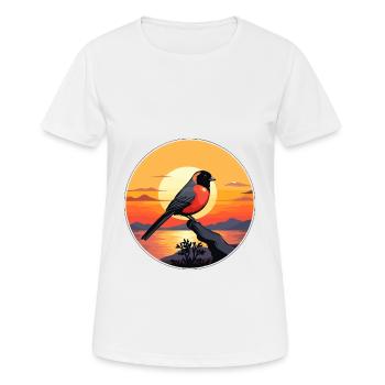 Gimpel Bunte Aquarell-Karikatur Kawaii Haustier - Frauen T-Shirt atmungsaktiv - Weiß - Vorne - AI Model Female 172 dark (172cm)