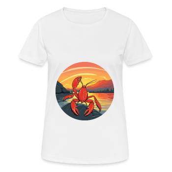 Craw Aquarelle colorée Dessin animé Kawaii Animal - T-shirt respirant Femme - blanc - Devant - AI Model Female 172 dark (172cm)