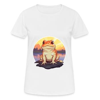 Guinea Pig Colorful Watercolor Cartoon Kawaii Pet - Women's Breathable T-Shirt - white - Front - AI Model Female 172 dark (172cm)