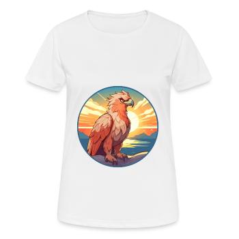 Griffon Aquarelle Colorée Dessin Animé Kawaii Animal - T-shirt respirant Femme - blanc - Devant - AI Model Female 172 dark (172cm)