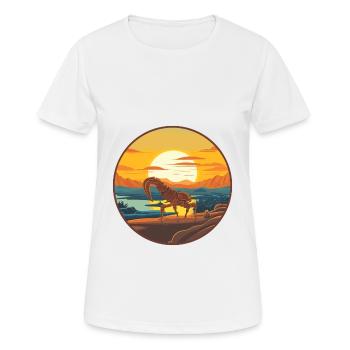 Scorpion Aquarelle Colorée Dessin Animé Kawaii Animal - T-shirt respirant Femme - blanc - Devant - AI Model Female 172 dark (172cm)