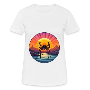 Spider Colorful Watercolor Cartoon Kawaii Animal - Women's Breathable T-Shirt - white - Front - AI Model Female 172 dark (172cm)