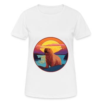 Walrus Colorful Watercolor Cartoon Kawaii Animal - Women's Breathable T-Shirt - white - Front - AI Model Female 172 dark (172cm)