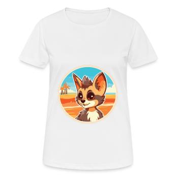 Aardwolf Aquarelle Cartoon Kawaii Clipart Animal - T-shirt respirant Femme - blanc - Devant - AI Model Female 172 dark (172cm)