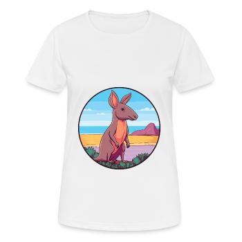 Aardvark Watercolor Cartoon Kawaii Clipart Animal - Women's Breathable T-Shirt - white - Front - AI Model Female 172 dark (172cm)
