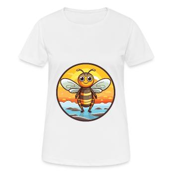 Biene Aquarell Cartoon Kawaii Clipart Tier - Frauen T-Shirt atmungsaktiv - Weiß - Vorne - AI Model Female 172 dark (172cm)