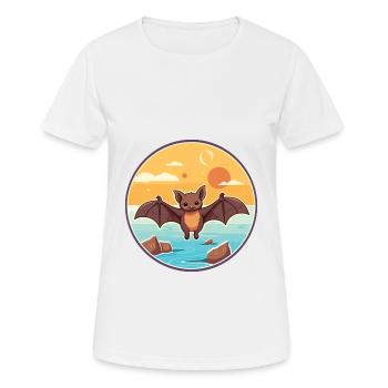 Fledermaus Aquarell Cartoon Kawaii Clipart Tier - Frauen T-Shirt atmungsaktiv - Weiß - Vorne - AI Model Female 172 dark (172cm)