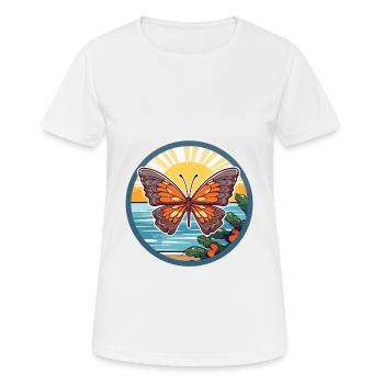 Schmetterling Aquarell Cartoon Kawaii Clipart Tier - Frauen T-Shirt atmungsaktiv - Weiß - Vorne - AI Model Female 172 dark (172cm)
