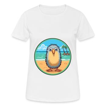 Kiwi Aquarell Cartoon Kawaii Clipart Tier - Frauen T-Shirt atmungsaktiv - Weiß - Vorne - AI Model Female 172 dark (172cm)