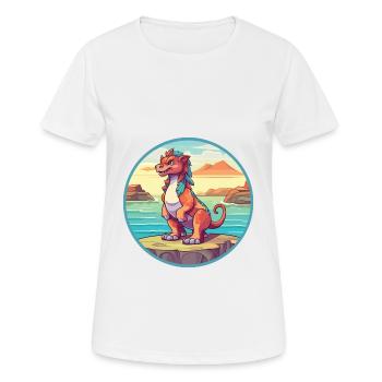 Chimera Watercolor Cartoon Kawaii Clipart Animal - Women's Breathable T-Shirt - white - Front - AI Model Female 172 dark (172cm)
