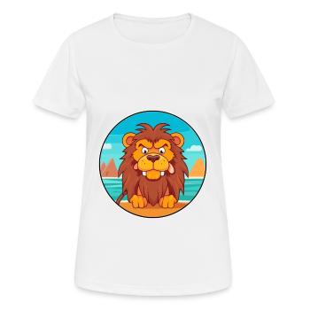 Manticore Aquarelle Dessin Animé Kawaii Clipart Animal - T-shirt respirant Femme - blanc - Devant - AI Model Female 172 dark (172cm)