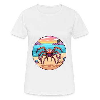 araignée aquarelle dessin animé Kawaii Clipart Animal - T-shirt respirant Femme - blanc - Devant - AI Model Female 172 dark (172cm)