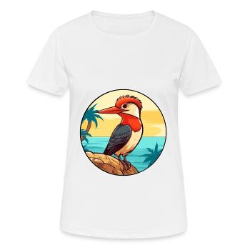 Pic Aquarelle Dessin animé Kawaii Clipart Animal de compagnie - T-shirt respirant Femme - blanc - Devant - AI Model Female 172 dark (172cm)