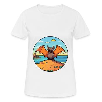 Fledermaus Aquarell Cartoon Kawaii Clipart Tier - Frauen T-Shirt atmungsaktiv - Weiß - Vorne - AI Model Female 172 dark (172cm)