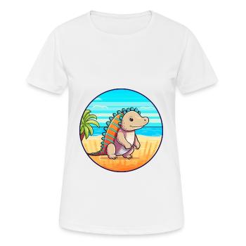 Armadillo Watercolor Cartoon Kawaii Clipart Animal - Women's Breathable T-Shirt - white - Front - AI Model Female 172 dark (172cm)