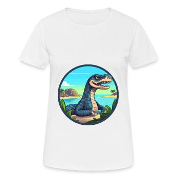 Anaconda Watercolor Cartoon Kawaii Clipart Animal - Women's Breathable T-Shirt - white - Front - AI Model Female 172 dark (172cm)