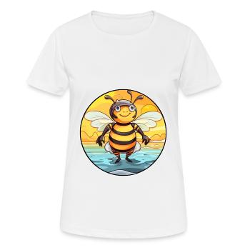 Biene Aquarell Cartoon Kawaii Clipart Tier - Frauen T-Shirt atmungsaktiv - Weiß - Vorne - AI Model Female 172 dark (172cm)