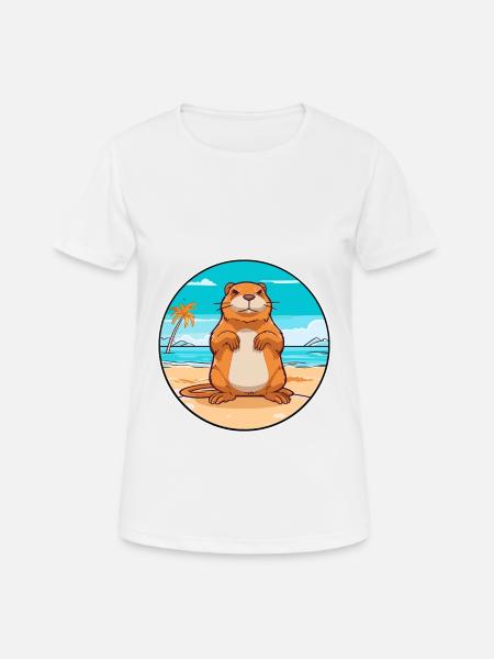 Gopher Aquarell Cartoon Kawaii Clipart Tier - Frauen T-Shirt atmungsaktiv - Weiß