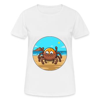 araignée aquarelle dessin animé Kawaii Clipart Animal - T-shirt respirant Femme - blanc - Devant - AI Model Female 172 dark (172cm)